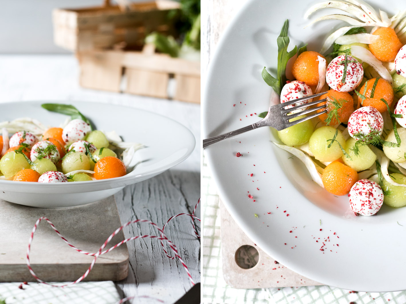 Melonen-Fenchel-Salat mit Ziegenkäse | Foodlovin&amp;#39;