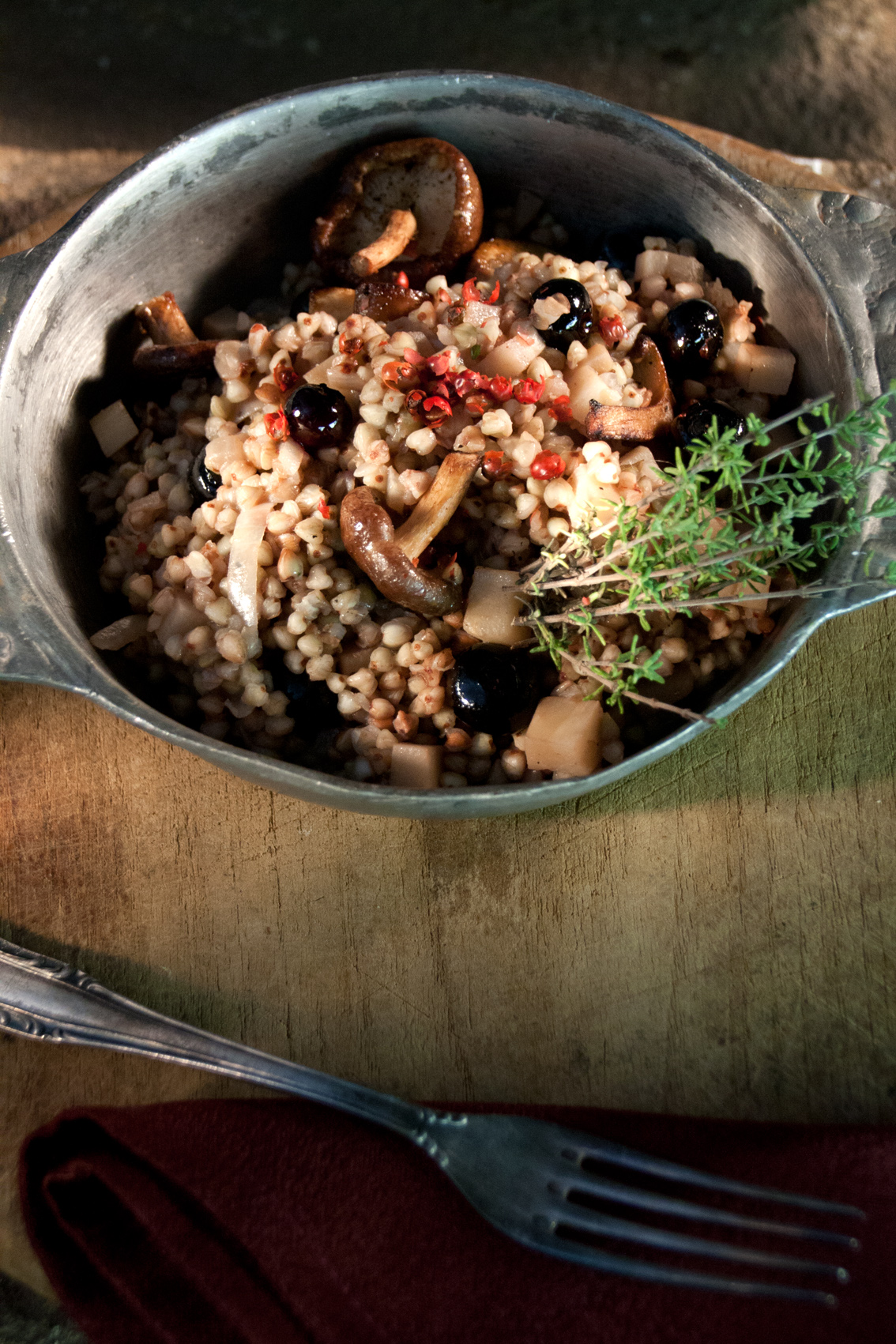 Buchweizenrisotto mit Pilzen und Blaubeeren | Foodlovin'