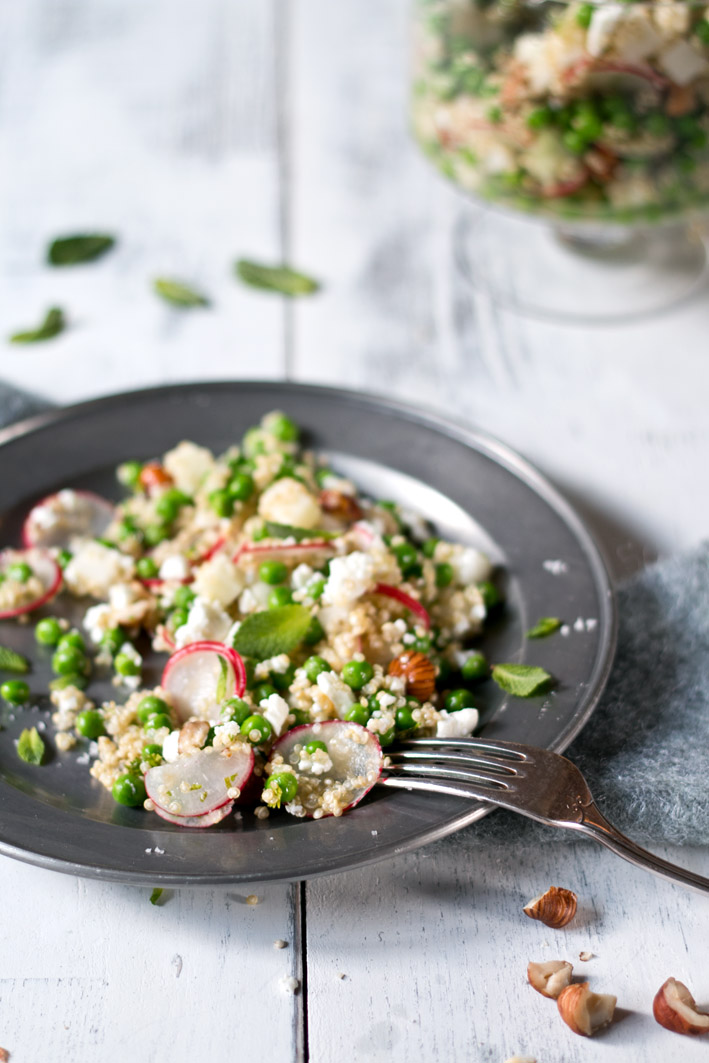 quinoa Salat auf Teller
