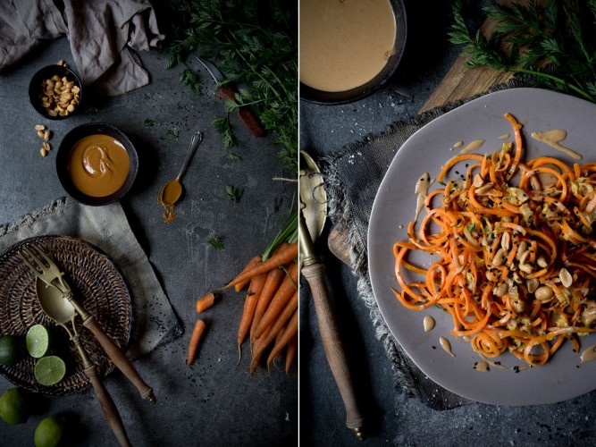 Möhren-Nudeln mit Erdnusssauce | Foodlovin&amp;#39;