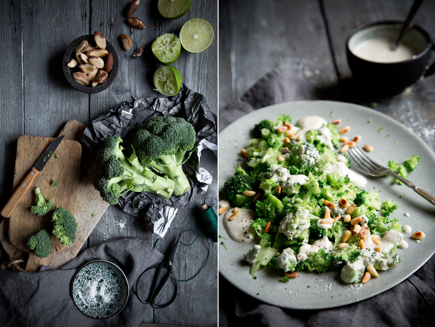Rohkost Caesar's Salad mit Brokkoli