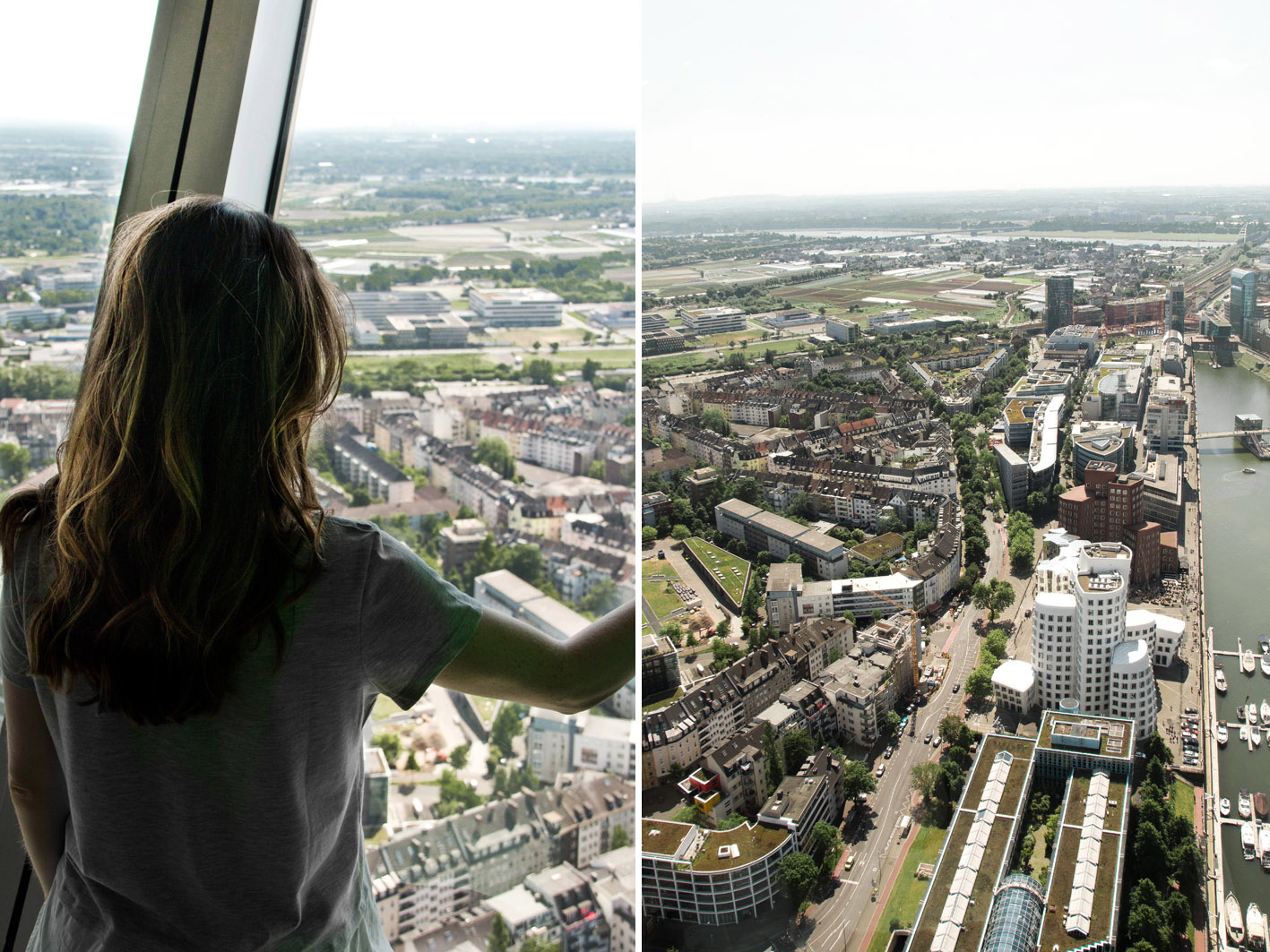 Ausblick vom Rheinturm Düsseldorf