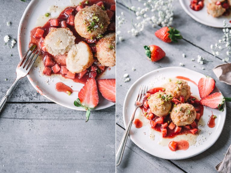 Gesunde Quarkknödel mit Erdbeeren | Foodlovin&amp;#39;