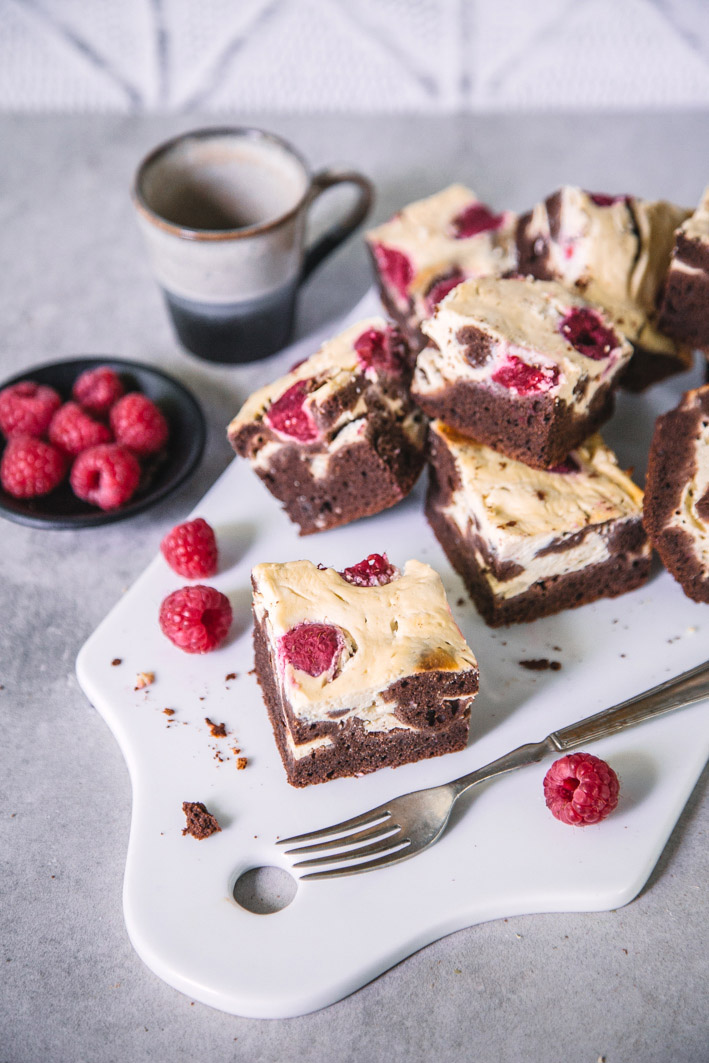 Rezept für Cheesecake-Brownies aus gesunden Zutaten