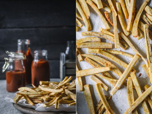 Kochbananen-Pommes mit Trockenpflaumen-Ketchup | Foodlovin'