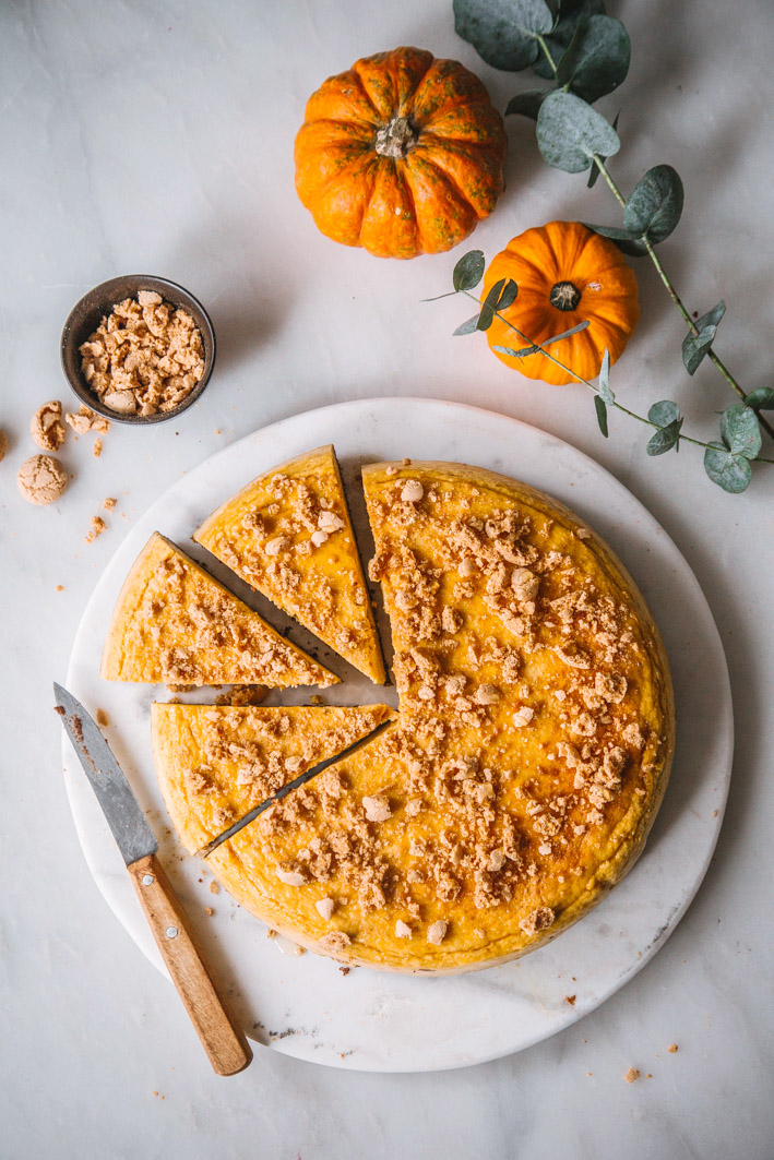 Kürbis Cheesecake mit Amarettini-Boden. | Foodlovin&amp;#39;