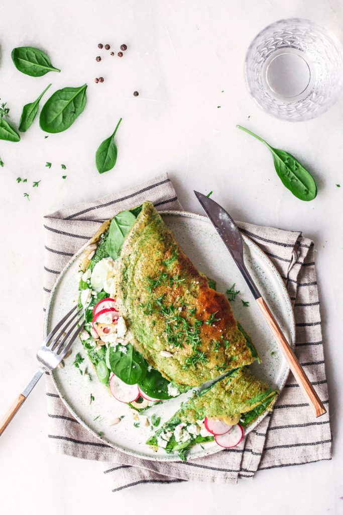 Grünes SpinatOmelette mit Feta Foodlovin