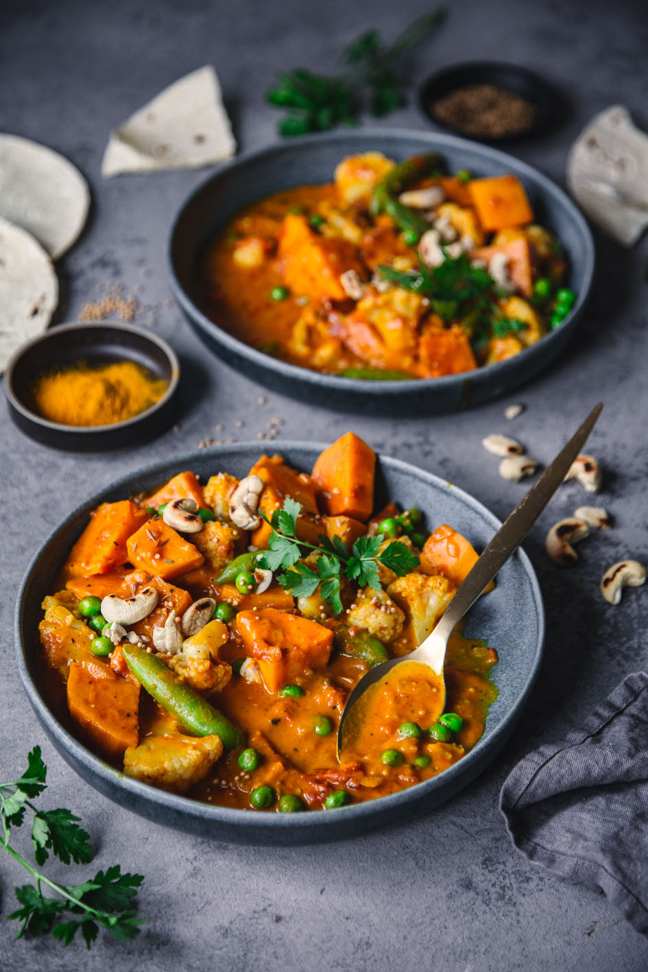 Indisches Curry mit Süßkartoffeln