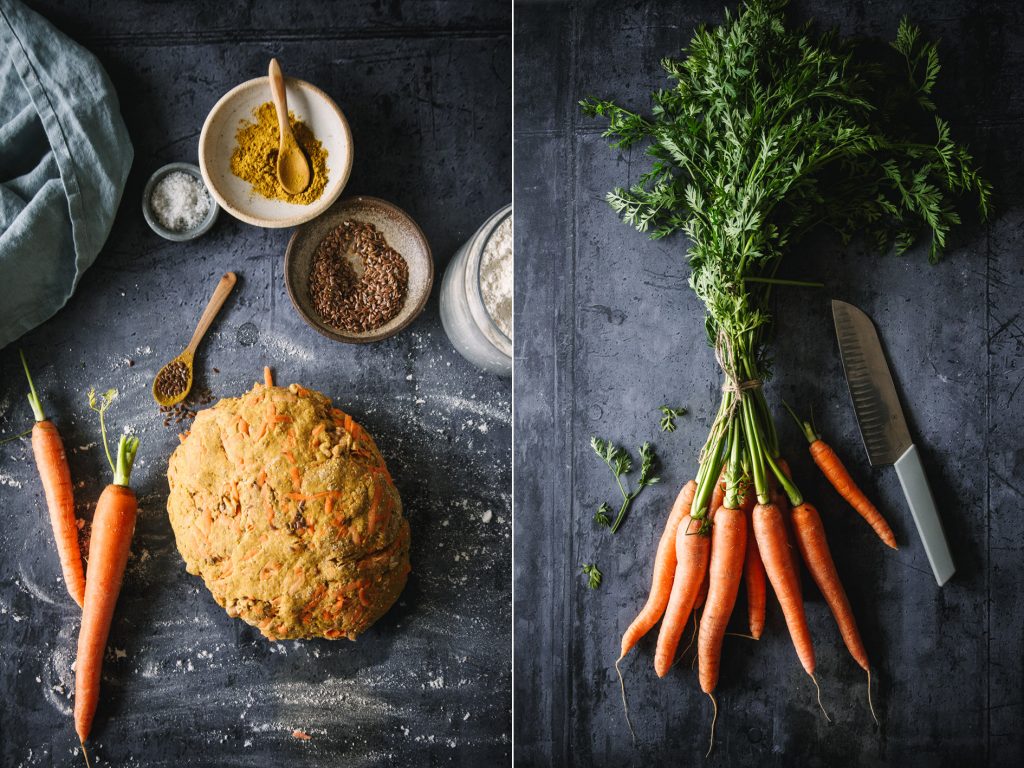 Zutaten für Curry Möhrenbrot