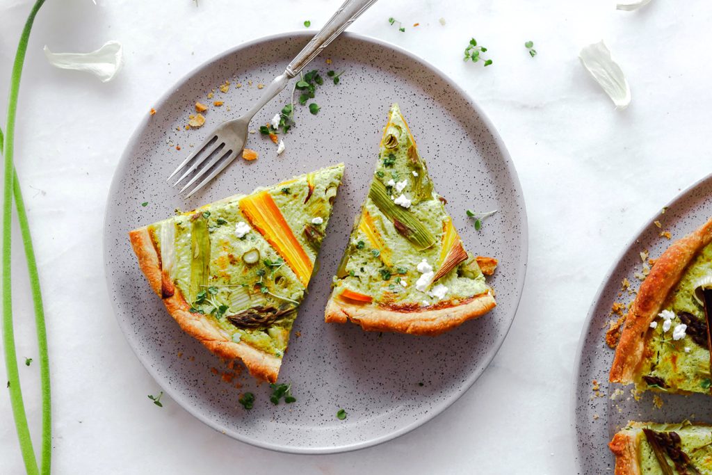 Rezept für Spargel-Möhren-Quiche