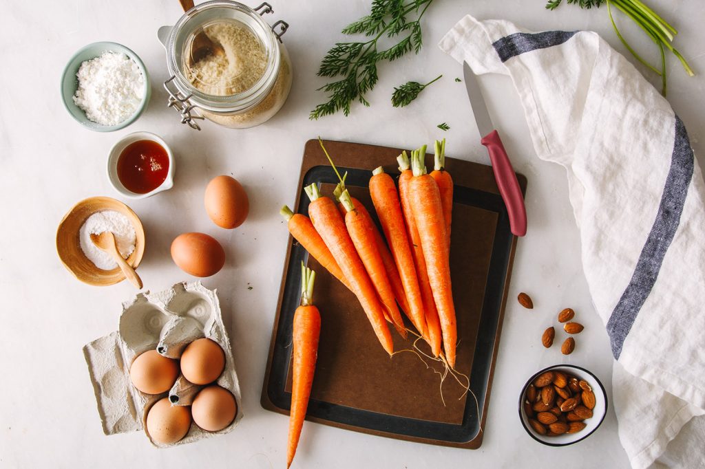 zutaten für Möhrenkuchen