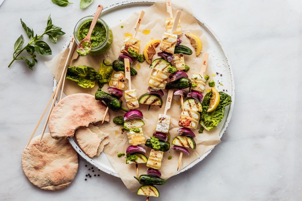 Grillspieße mit Quäse