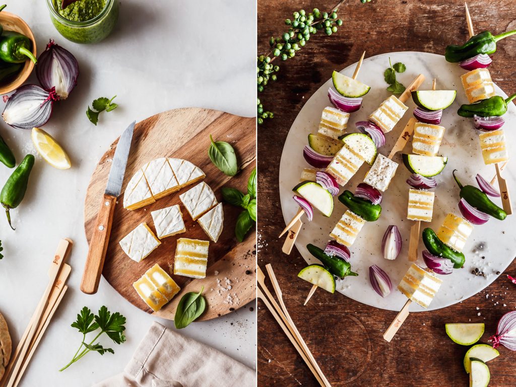 Grillspieße mit Käse