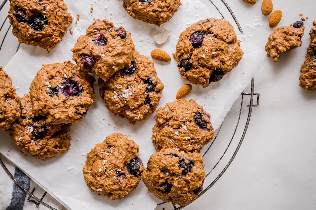 Blaubeer Cookies aus gesunden Zutaten