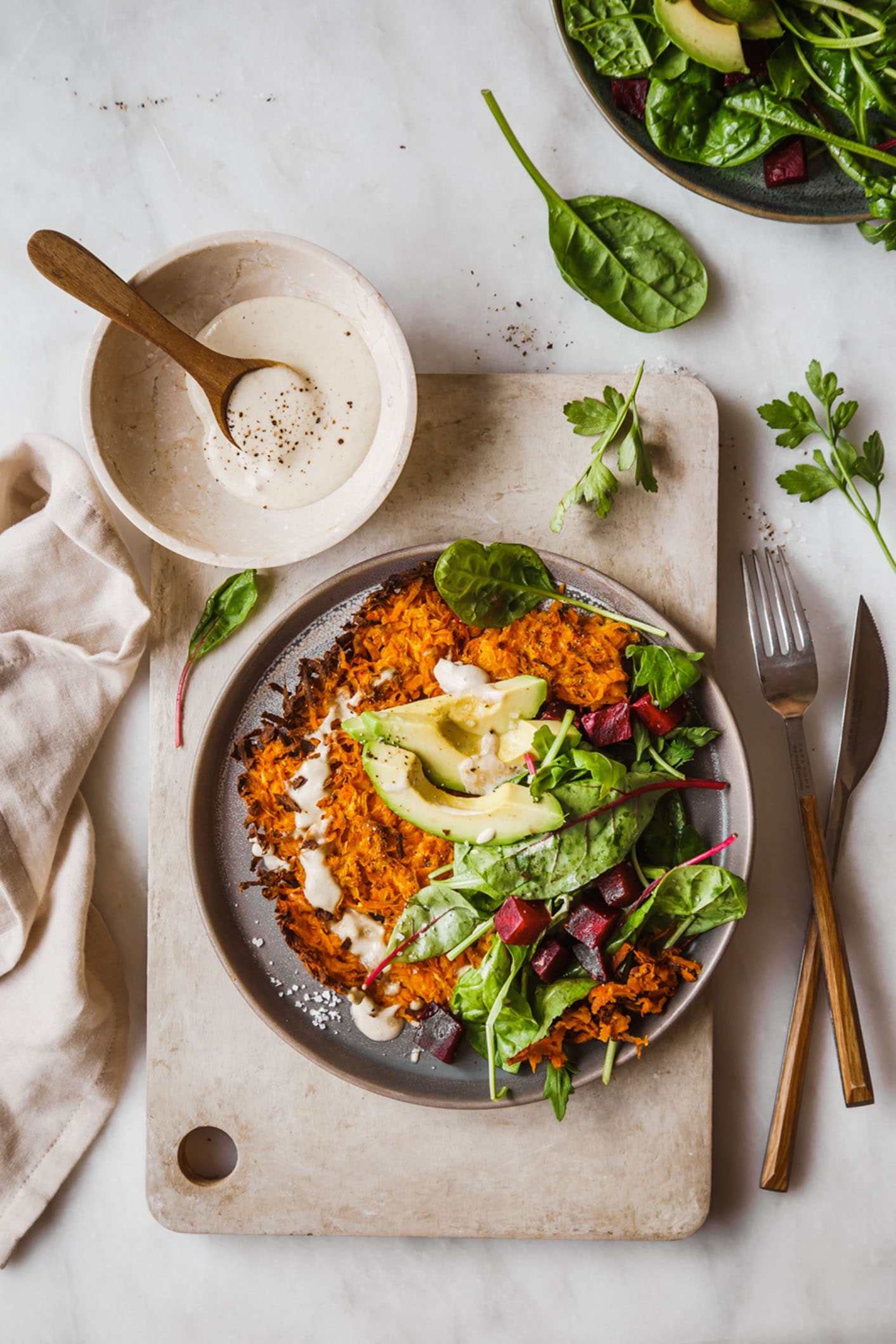 Gesunde Süßkartoffel-Rösti aus der Pfanne