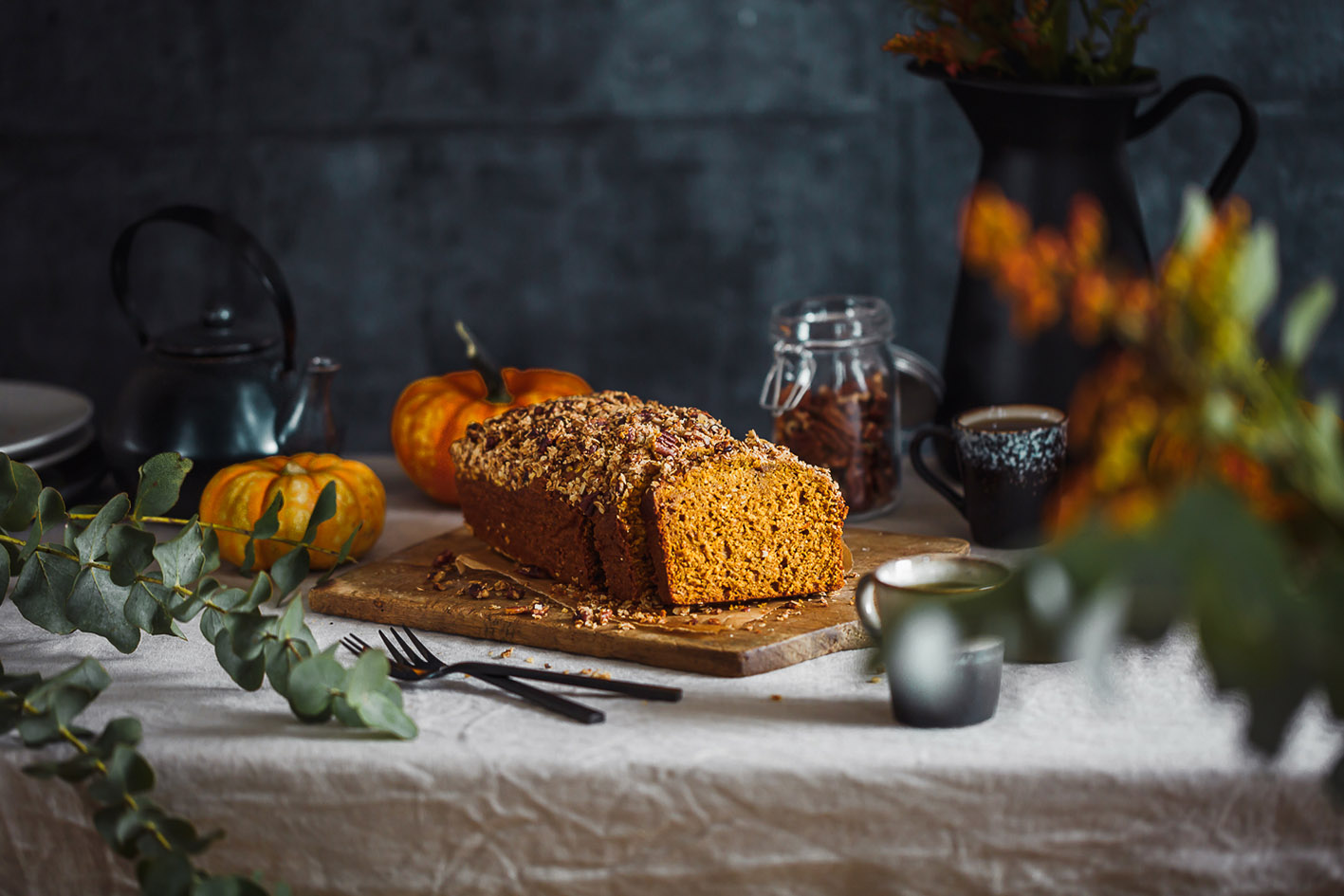 Kürbiskuchen aus gesunden Zutaten