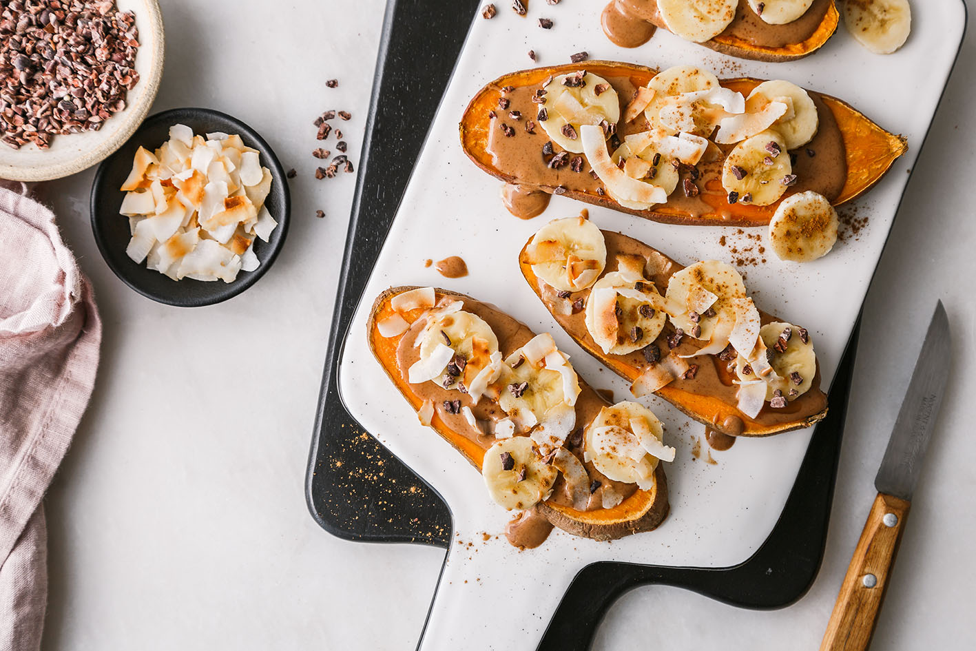 Süßkartoffeltoasts mit Banane