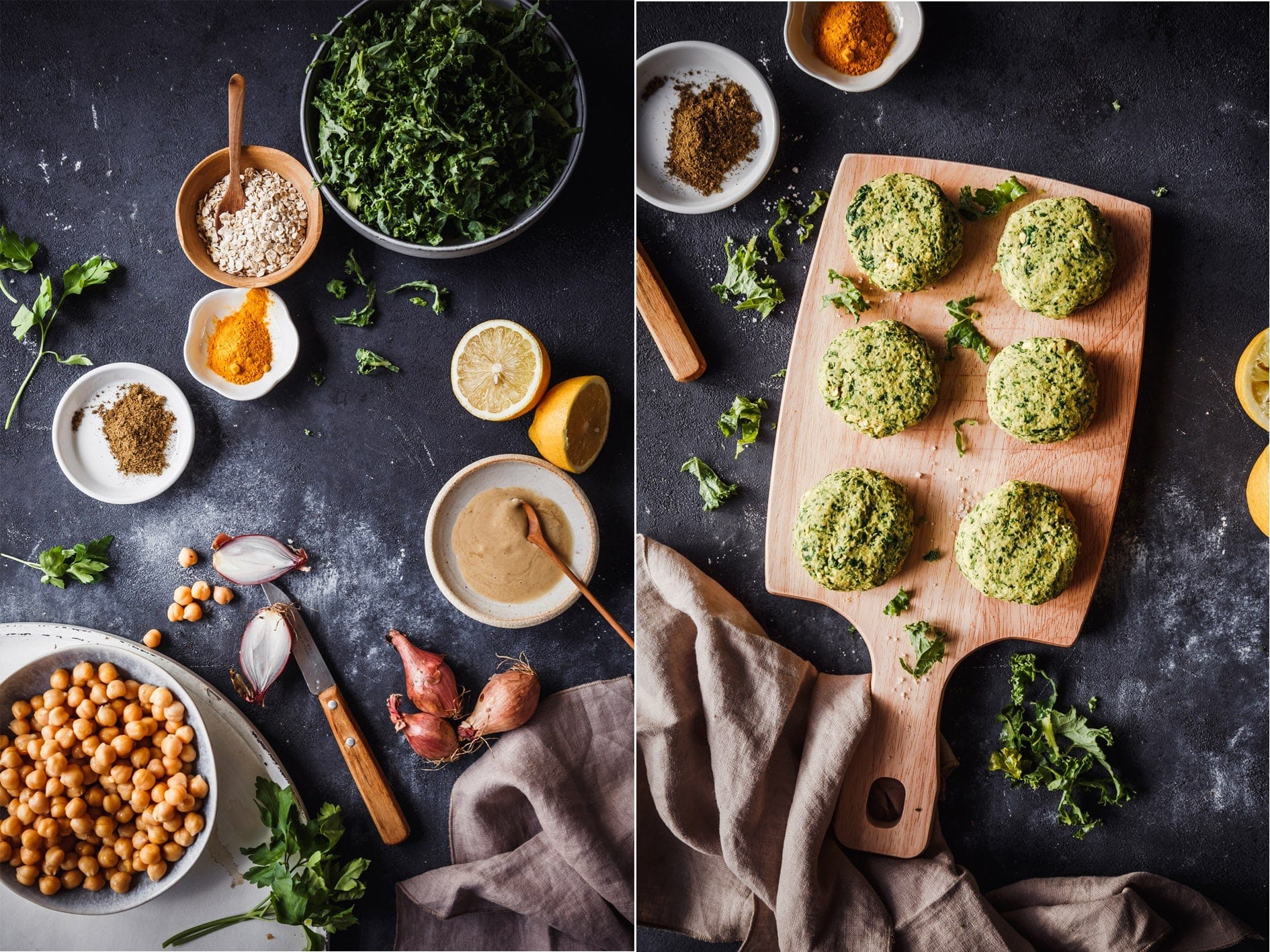 Zutaten für Grünkohl FAlafel