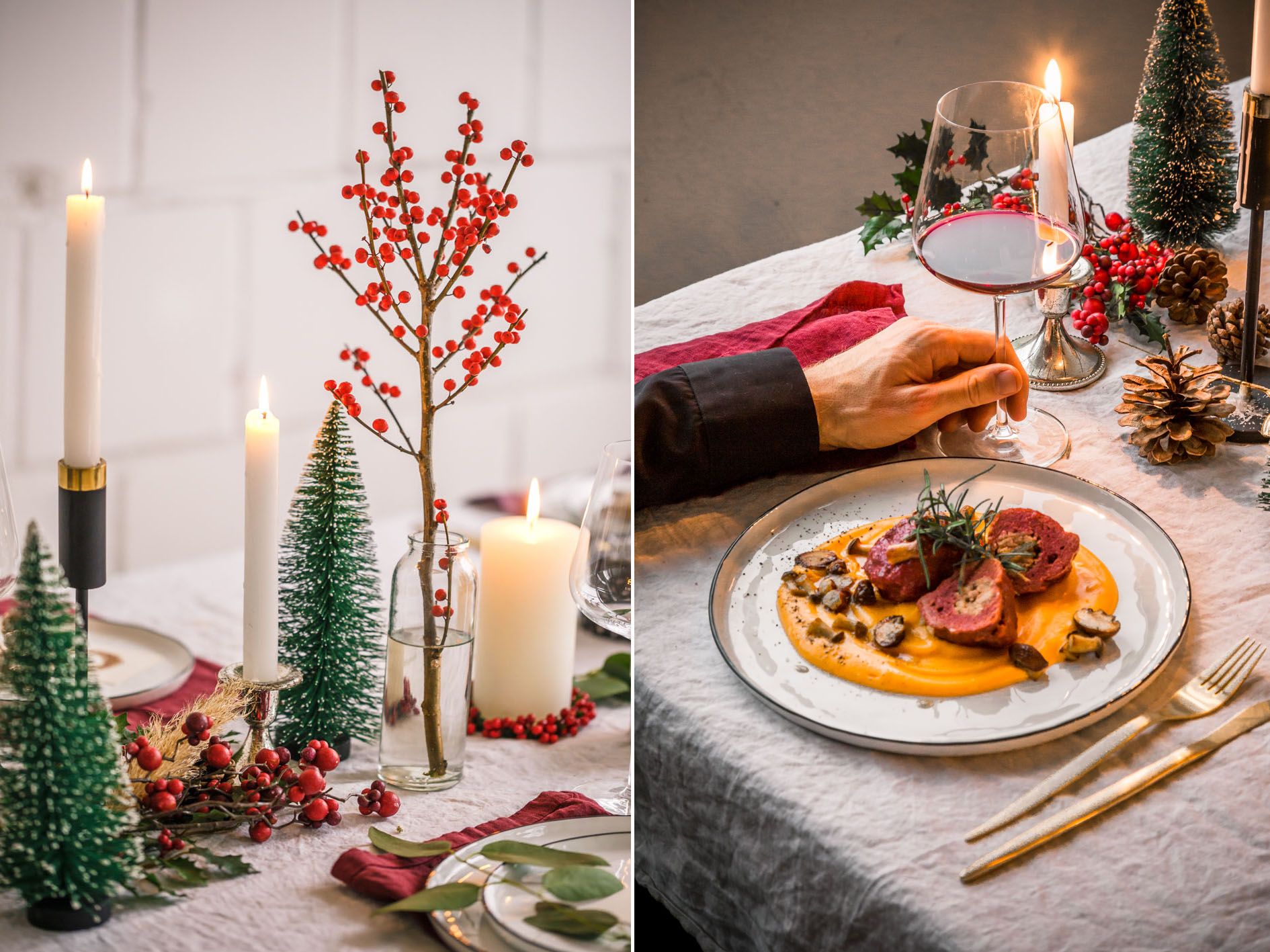 Weihnachtessen Tischdeko