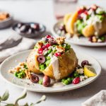 backkartoffel-erbsenpüree Ofenkartoffeln mit Erbsenpüree