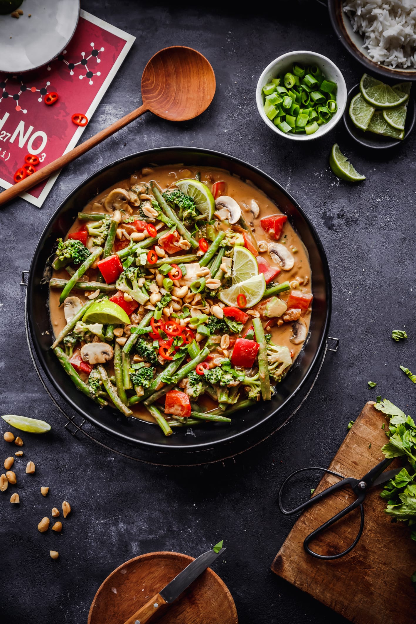 Rezept für Gemüse in Erdnussauce