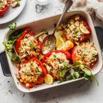 gefüllte-paprika-ofen Gefüllte Paprika mit Reis und Gemüse