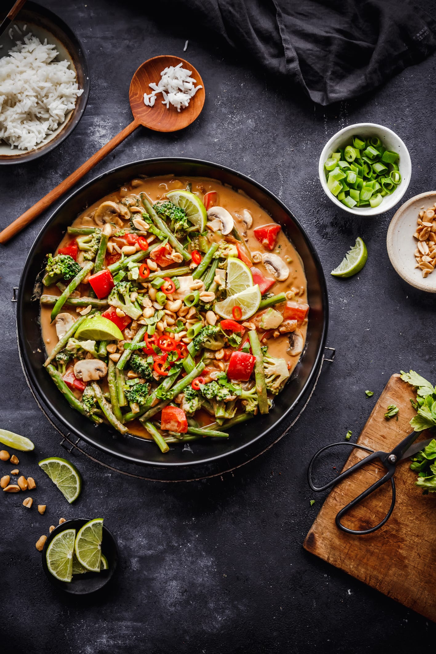 Rezept für Gemüse in Erdnussauce