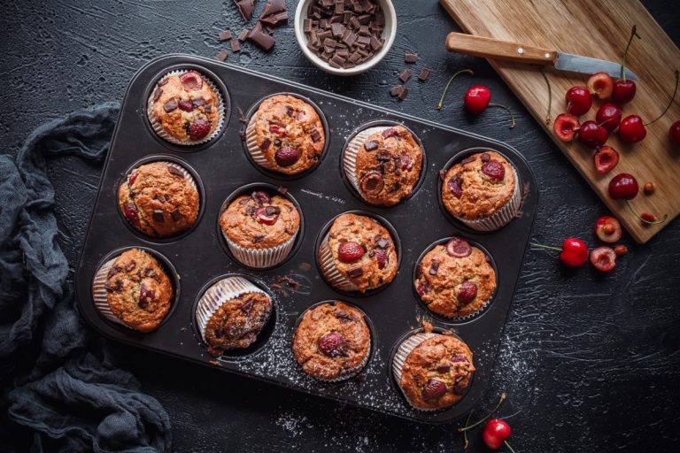 Kirschmuffins mit Joghurt und Schokolade Foodlovin'